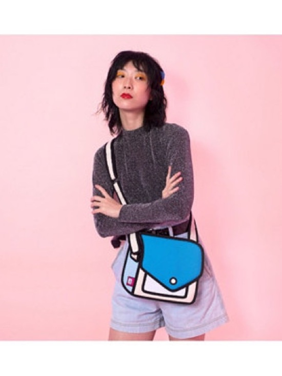 Jump From Paper Handbags - Jump From Paper Fun and Playful 2D Shoulder Bag NWT